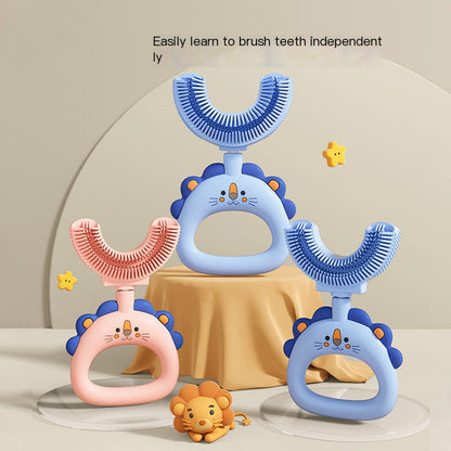 Kids U-Shaped Silicone Toothbrush for Toddlers & Children