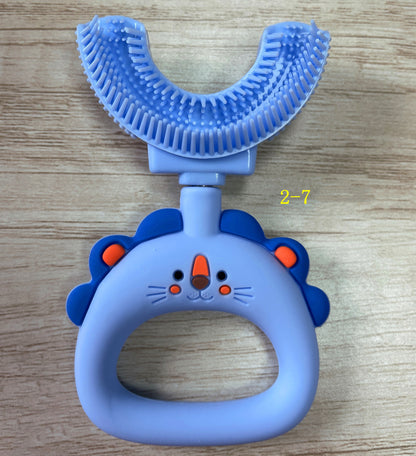 Kids U-Shaped Silicone Toothbrush for Toddlers & Children