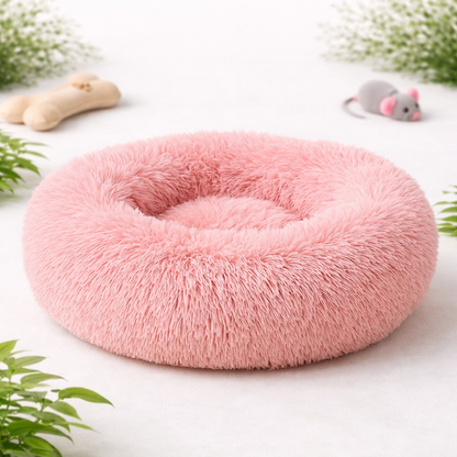 Calming Donut Bed for Dogs & Cats