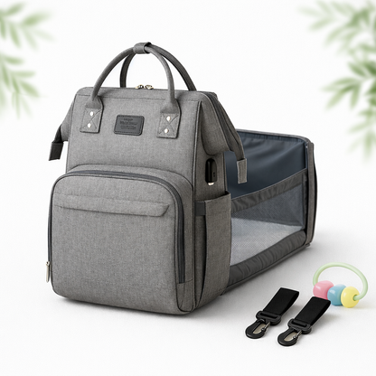 Baby Diaper Bag with USB & Sleeping Crib